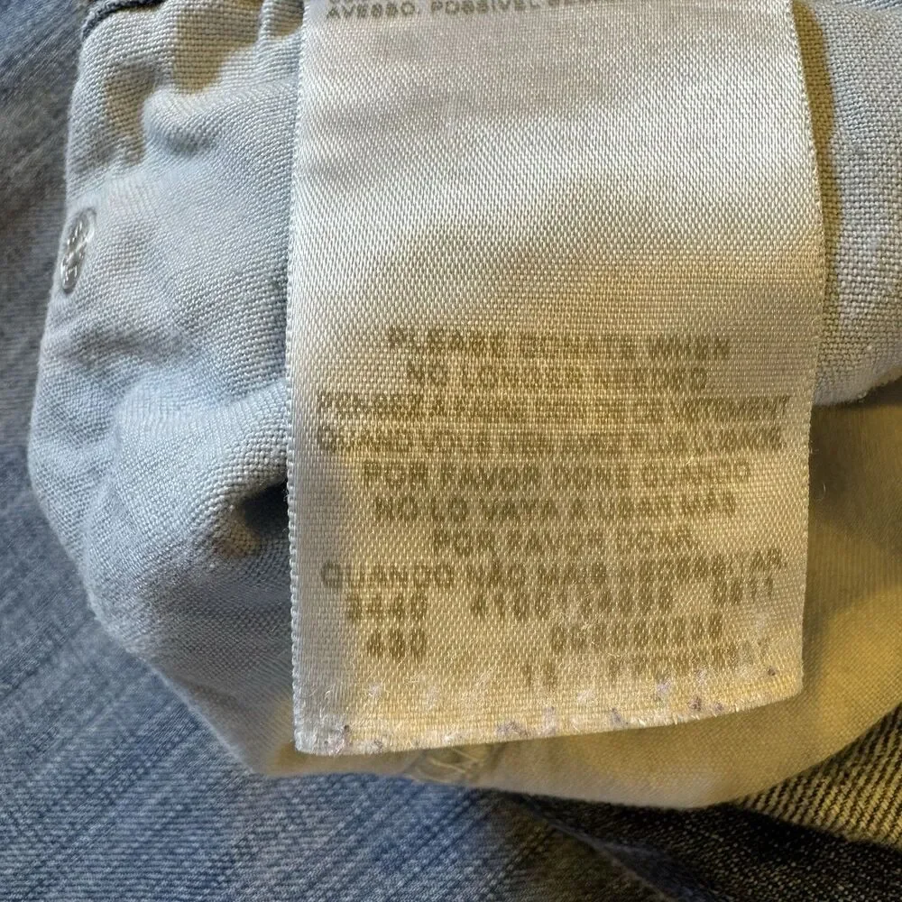 Levis 505 Jeans Mens 34X32 Blue distressed Straight Red Tag‎ 34 X 31